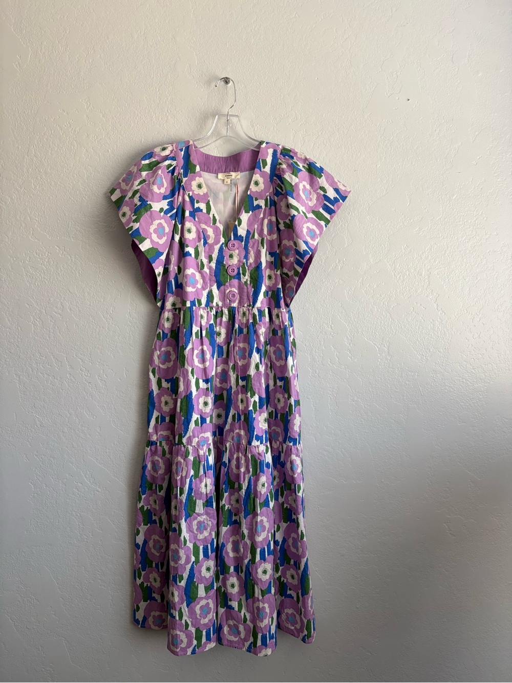❤️ New entro Women’s Purple Floral Midi Dress